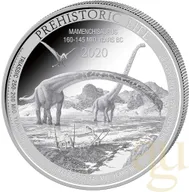 1 Unze Silbermünze Prehistoric Life - Mamenchisaurus 2020