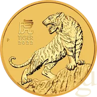 2 Unzen Goldmünze Australien Lunar III Tiger 2022