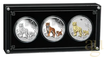 Silbermünze Australien Lunar III Tiger 2022 - Trio Set