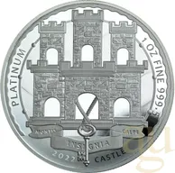 1 Unze Platinmünze Gibraltar Schloss Montis Calpe Insigna 2022
