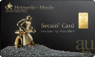 1 Gramm Goldbarren Heimerle + Meule