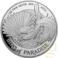 1 Unze Silbermünze Papua New Guinea Bird of Paradise 2022