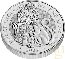 2 Unzen Silbermünze Tudor Beasts Lion 2022