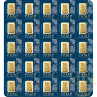 25 x 1 Gramm Goldbarren Multigram PAMP Fortuna
