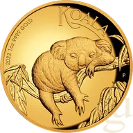 1 Unze Goldmünze Australien Koala 2022 polierte Platte - High Relief