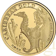 1 Unze Goldmünze Barbados Seepferdchen 2022