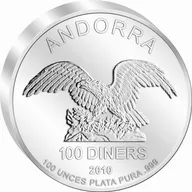 100 Unzen Silbermünze Andorra Eagle 2010