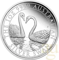 1 Unze Silbermünze Australien Schwan 2022 - polierte Platte