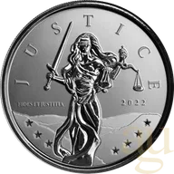 1 Unze Silbermünze Gibraltar Lady Justice 2022