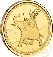 1 Unze Goldmünze Gibraltar War Elephant 2022