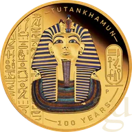 1 Unze Goldmünze Tutankhamun Discovery 100 Year Anniversary proof - coloriert