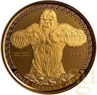 1 Unze Goldmünze Kongo Gorilla 2022