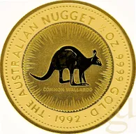 1/2 Unze Goldmünze Australien Känguru 1992