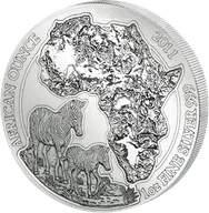 1 Unze Silbermünze Ruanda Zebra 2011
