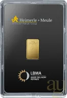 2,5 Gramm Goldbarren Heimerle + Meule