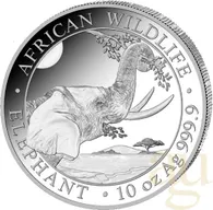 10 Unzen Silbermünze Somalia Elefant 2023