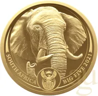 1 Unze Goldmünze Südafrika Big Five Elefant 2021 proof