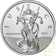 1 Unze Silbermünze Gibraltar Lady Justice 2023