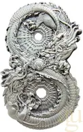 3 Unzen Silbermünze Tschad Figure 8 Dragon & Dragon 2024 - Antik High Relief