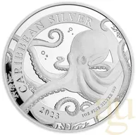 1 Unze Silbermünze Barbados Octopus 2023