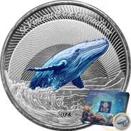 1 Unze Silbermünze EC8 St. Vincent & The Grenadines - Humpback Whale 2023 - coloriert