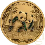 50 Gramm Goldmünze China Panda 2026 - proof