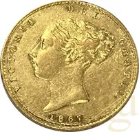 1/2 Pfund Goldmünze Sovereign Victoria Jugend