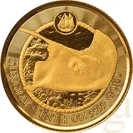 1/10 Unze Goldmünze Cayman Islands Stachelrochen 2023