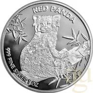 1 Unze Silbermünze Republic of Tschad - Red Panda 2024