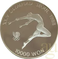 1 Unze Silbermünze Südkorea Olympiade Seoul