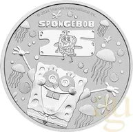 1 Unze Silbermünze Tuvalu - 25 Jahre SpongeBob Schwammkopf 2024