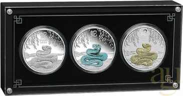 Silbermünze Australien Lunar III Schlange 2025 - Trio Set