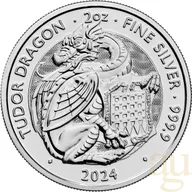 2 Unzen Silbermünze Tudor Beasts Tudor Dragon 2024