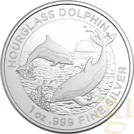 1 Unze Silbermünze Australien Hourglass Delfin 2024
