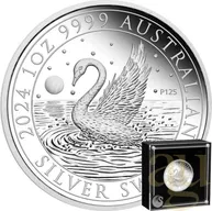 1 Unze Silbermünze Australien Schwan 2024 - polierte Platte