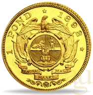 1 Pfund Goldmünze Südafrika Ohm Krüger 1892-1898