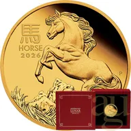 1/4 Unze Goldmünze Australien Lunar III Pferd 2026 - polierte Platte