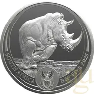 1 Unze Silbermünze Südafrika Big Five Nashorn 2025