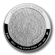 1 Kilogramm Silbermünze Mexiko Azteken Kalender 2016