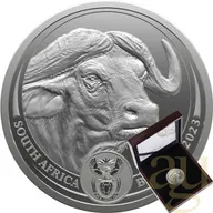 5 Unzen Silbermünze Südafrika Big Five Büffel 2023 proof