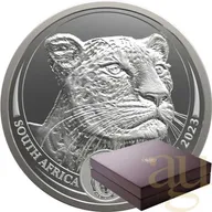 5 Unzen Silbermünze Südafrika Big Five Leopard 2023 proof