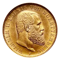 20 Mark Goldmünze Wilhelm II König von Württemberg