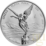 2 Unzen Silbermünze Mexiko Libertad 2024 - Reverse polierte Platte
