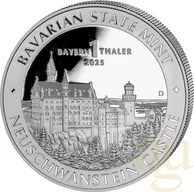 1 Unze Silbermünze Bayern Thaler - Schloss Neuschwanstein 2025