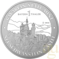 1 Unze Silbermünze Bayern Thaler - Schloss Neuschwanstein 2026