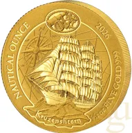 1/12 Unze Goldmünze Ruanda Nautical Serie - Kruzenshtern 2026