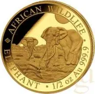 1/2 Unze Goldmünze Somalia Elefant 2026