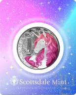 1 Unze Silbermünze Fiji Unicorn Roselle 2025 - coloriert