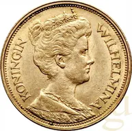 5 Gulden Goldmünze Wilhelmina