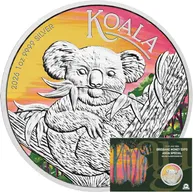 1 Unze Silbermünze Australien Koala 2026 ANDA Special coloriert - Coincard